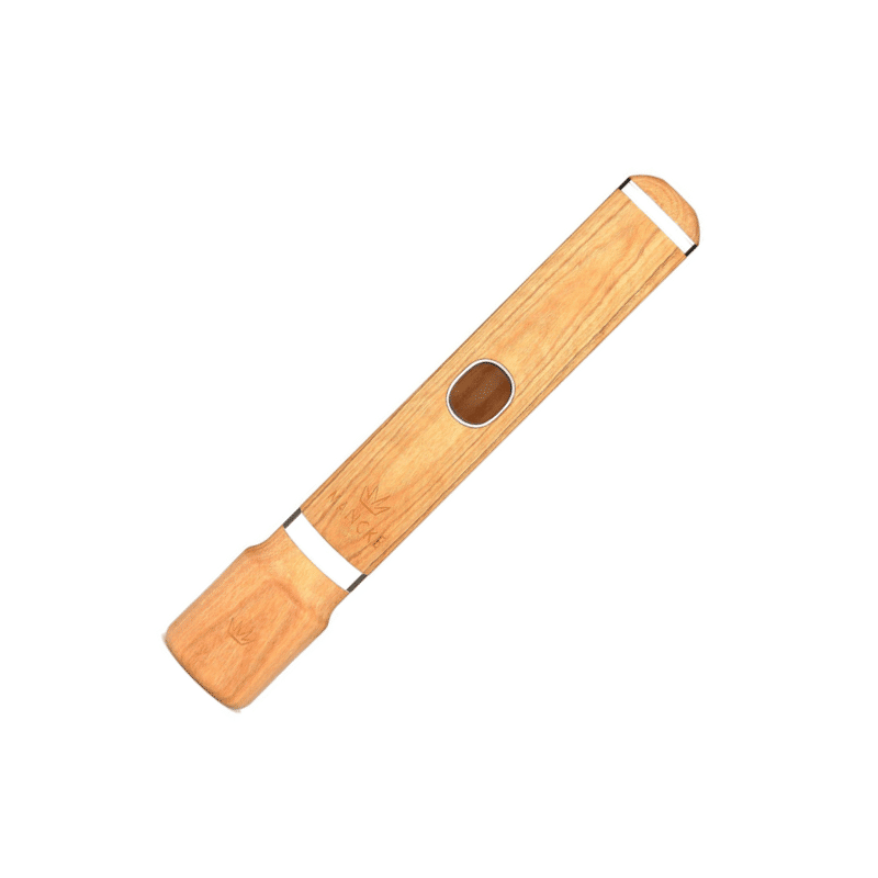 Mancke Straight African Olive piccolo hovedstykke – Platinum / 9K Gold
